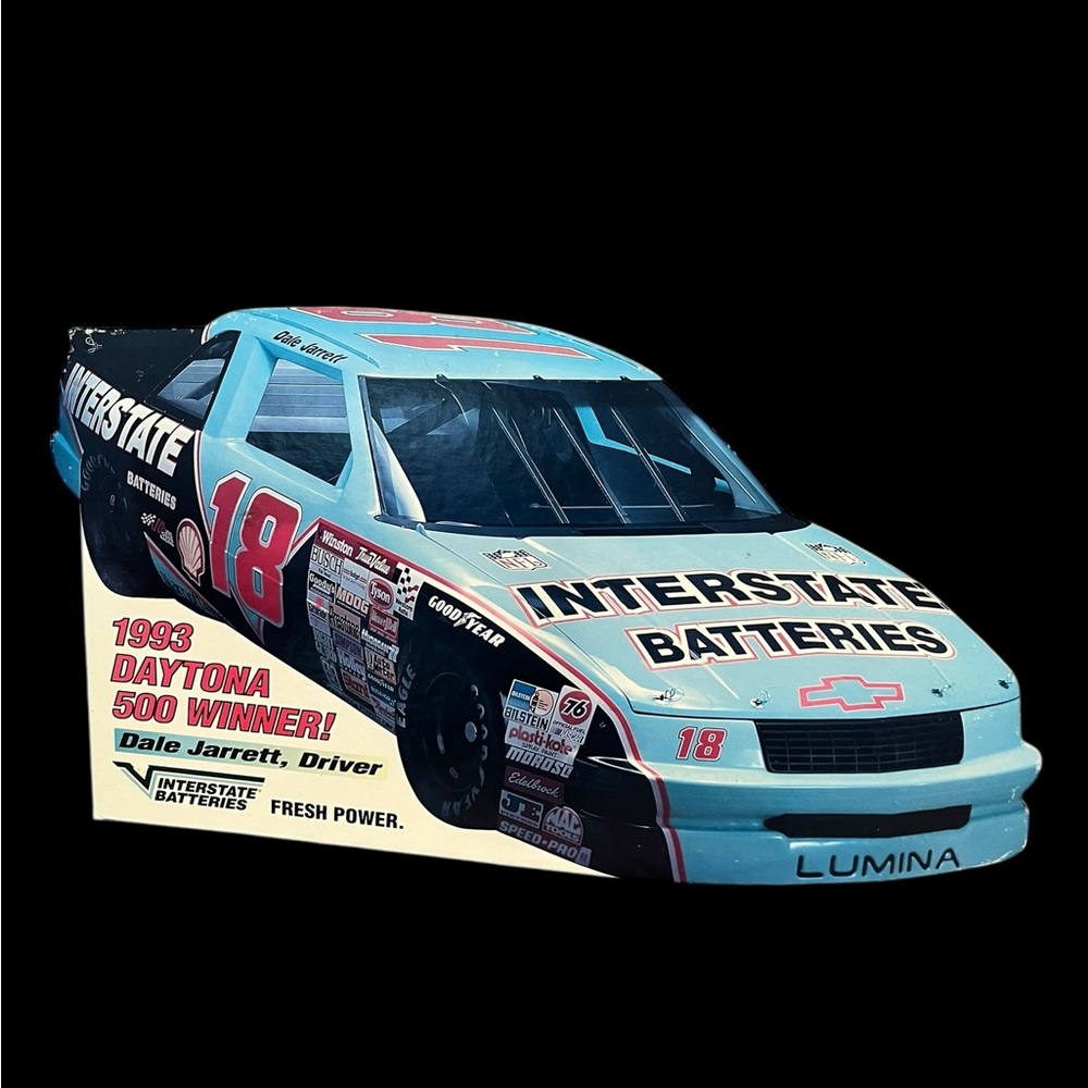 VTG RARE 1993 Daytona 500 Winner #18 Dale Jarrett Cardboard Cut Out Sign